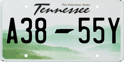 TN license plate A3855Y