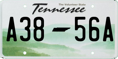 TN license plate A3856A