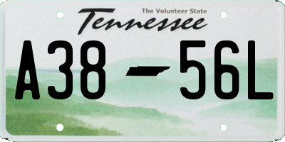 TN license plate A3856L