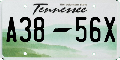 TN license plate A3856X