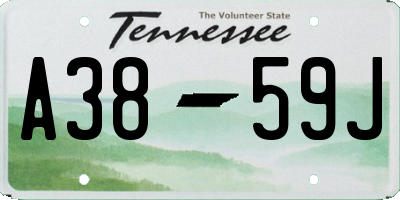 TN license plate A3859J