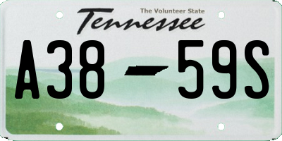 TN license plate A3859S
