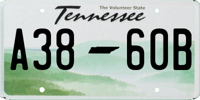TN license plate A3860B
