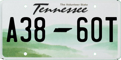 TN license plate A3860T