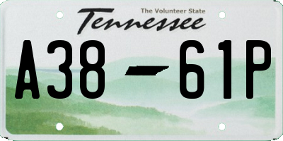 TN license plate A3861P