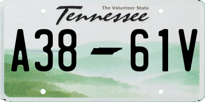 TN license plate A3861V