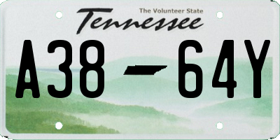 TN license plate A3864Y