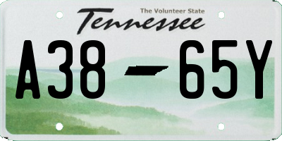 TN license plate A3865Y