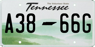 TN license plate A3866G