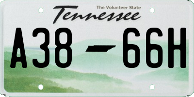 TN license plate A3866H