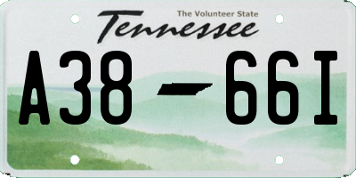TN license plate A3866I