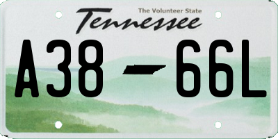 TN license plate A3866L