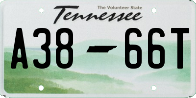 TN license plate A3866T