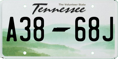 TN license plate A3868J