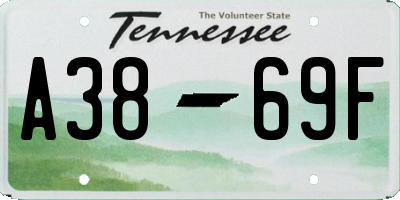 TN license plate A3869F