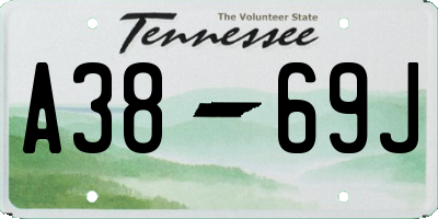TN license plate A3869J