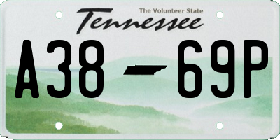TN license plate A3869P