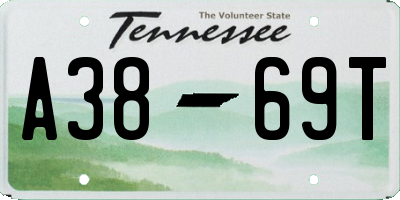 TN license plate A3869T
