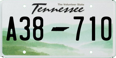TN license plate A3871O