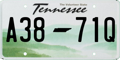 TN license plate A3871Q