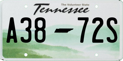 TN license plate A3872S