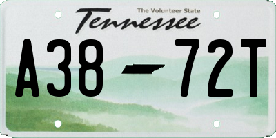 TN license plate A3872T