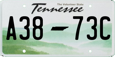 TN license plate A3873C