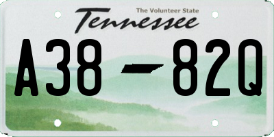 TN license plate A3882Q