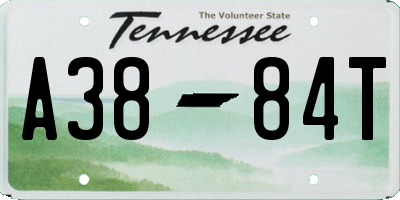 TN license plate A3884T