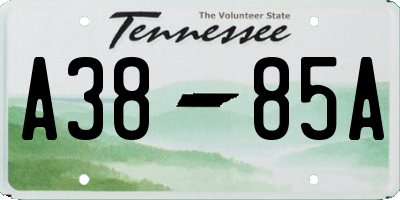 TN license plate A3885A