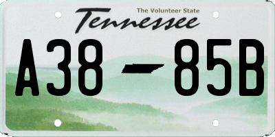 TN license plate A3885B