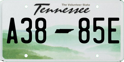TN license plate A3885E