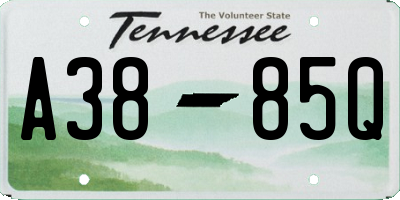 TN license plate A3885Q