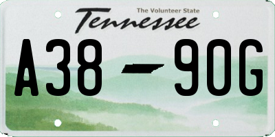 TN license plate A3890G