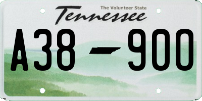 TN license plate A3890O