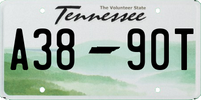 TN license plate A3890T