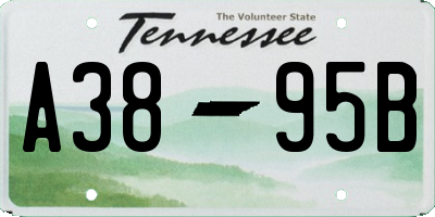 TN license plate A3895B