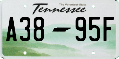 TN license plate A3895F