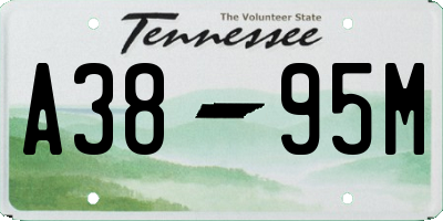 TN license plate A3895M
