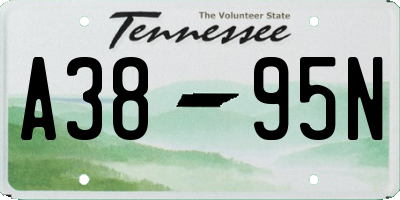 TN license plate A3895N