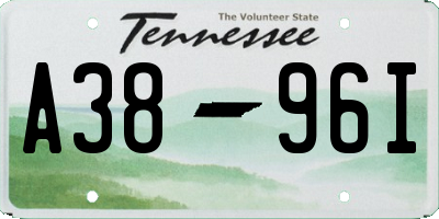 TN license plate A3896I