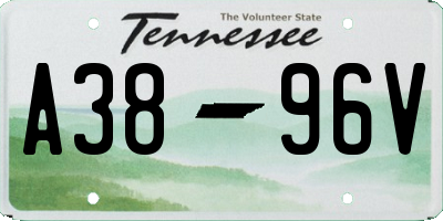 TN license plate A3896V