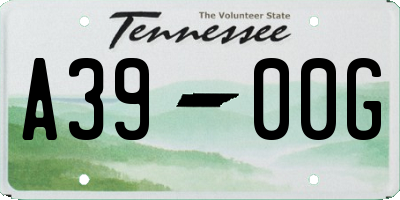 TN license plate A3900G
