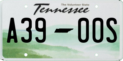 TN license plate A3900S