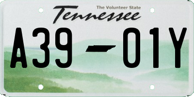 TN license plate A3901Y