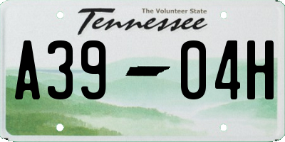TN license plate A3904H