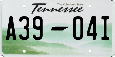 TN license plate A3904I