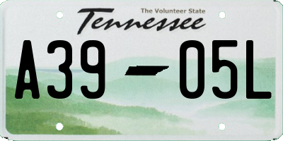 TN license plate A3905L