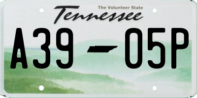 TN license plate A3905P