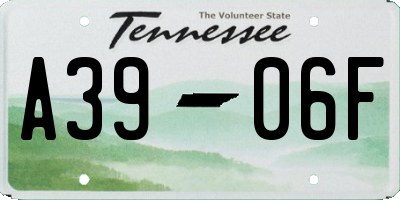 TN license plate A3906F